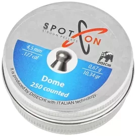 Spoton Dome .177/4.5mm AirGun Pellets, 250 psc 0.67g/10.34gr 