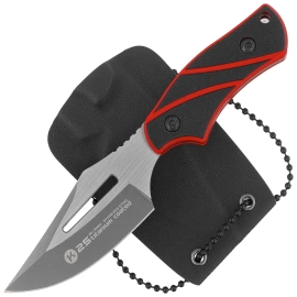 Nóż na szyję K25 Black/Red G10, Titanium 7Cr17Mov (32691)