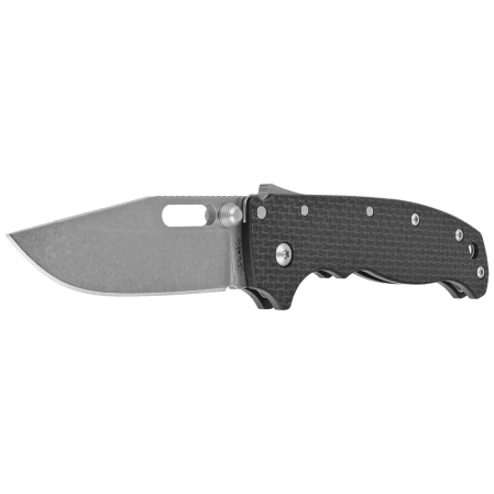 Demko AD20.5 Clip Point Knife Carbon Fiber, Stonewashed D2 by Andrew Demko (205-D2-CFCP)