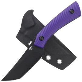 Bestech Step Knifew Purple G10, Black PVD D2 by Denis Simonutti (BFK06C)