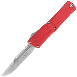 Nóż automatyczny OTF Microtech Combat Troodon Gen III Interceptor Signature Red Aluminium, Stonewashed M390MK by Tony Marfione (1217-10RDS)