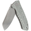 Kubey Creon Knife White/Green G10, Damascus (KU336A)