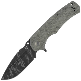 Nóż składany Fox Uro OD Green Canvas Micarta, Acid Washed Niolox by Wander Tactical (FX-557)