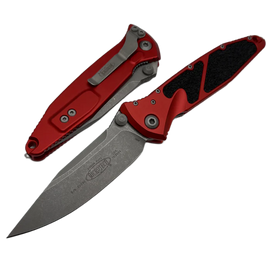 Microtech Socom Elite S/E-M Knife Red Aluminum, Apocalyptic M390 by Tony Marfione (160-10APRD)