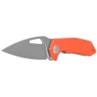 Kubey Coeus KU122W Knife Orange G10, Stonewashed 14C28N