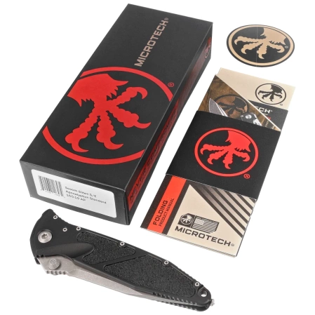 Nóż składany Microtech Socom Elite S/E-M Black Aluminum, Apocaliptic M390 by Tony Marfione (160-10AP)
