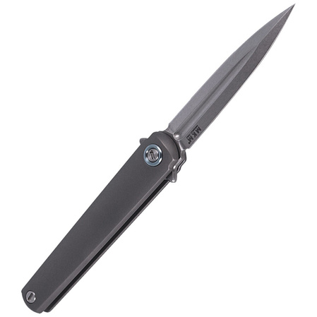 Nóż składany MKM Flame Dagger Sandblasted Titanium, Stonewashed M390 by Michael Zieba (MK FL02-TSW)