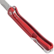 LionSteel Skinny Knife Red Aluminum/Black Canvas Micarta, Stonewashed MagnaCut by Molletta (SK01A RS)