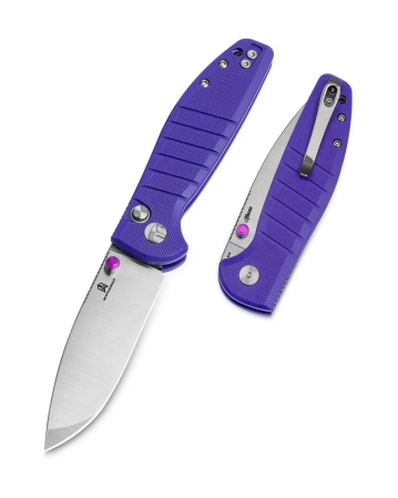 Bestechman Goodboy Jr. Knife Purple G10, Satin/Stonewashed D2 by Keanu Alfaro (BMK10C)