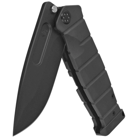 Medford USMC FF Knife Black DLC Titanium, Black DLC HW/Clip, Black DLC S90V by Greg Medford (MK2049PQ-30PV-TPCP-PP)