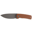 CIVIVI Knife Stylum Brown Micarta, Gray Stonewashed by Ferrum Forge Knife Works (C20010B-A)