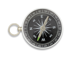 Kompas Barbaric Pocket Silver Aluminum Ø 4.3 cm (33891)