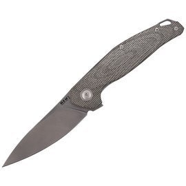 MKM Goccia Knife Green Canvas Micarta, Satin M390 by Jens Ansø (MKGC-GC)