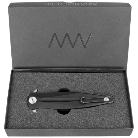 Nóż składany ANV Z400 BB Black Aluminium, Stonewashed Sleipner (ANVZ400-014)