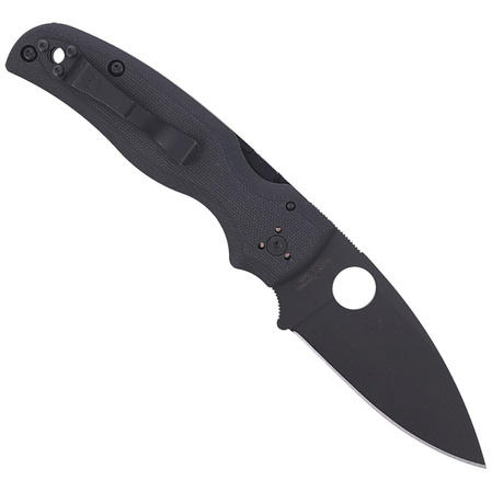 Spyderco Shaman Knife Black G10, Black DLC CPM S30V by Sal Glesser (C229GPBK)