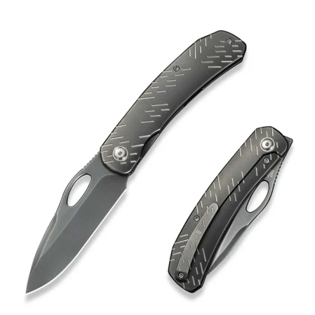 Nóż składany WeKnife Inmate Gray Titanium, Polished Gray CPM 20CV by Jerad Neeve (WE23096B-4)
