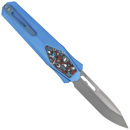 Remette RT-Swordfish T Knife Blue Aluminum/Fat Carbon, Ceramic Sandblasted S35VN (ZL103D7)