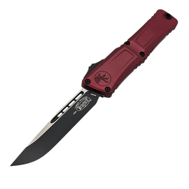 Microtech Combat Troodon Gen III S/E OTF Knife Merlot Aluminum, Black M390MK by Tony Marfione (1143-1MR)