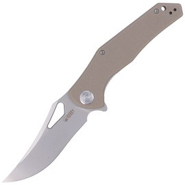 Nóż składany Kubey Phemius KU149B Tan G10, Bead Blasted D2