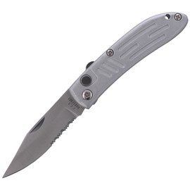 Nóż automatyczny Everts Solingen Predator Grey Aluminium, Satin AISI 420C (501905)
