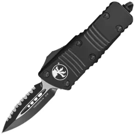 Nóż automatyczny OTF Microtech Mini Troodon D/E Black Aluminium, Black by Tony Marfione (238-3T)