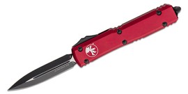 Nóż automatyczny OTF Microtech Ultratech D/E Merlot Red Aluminium, Black M390 by Tony Marfione (122-1MR)