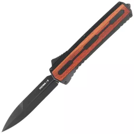 Nóż automatyczny OTF Tekto A7 Zastava S/P Black Aluminium/Red Wood, Black S35VN (A7R_T6WRD_S35BK4_A1)