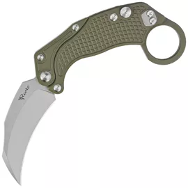 Nóż grawitacyjny Reate EXO-K Gravity Karambit Green Aluminium, Stonewashed N690