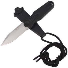 Nóż na szyję CJH Solingen Neck Knife Black Polymer, Satin (10000347 - 108307)