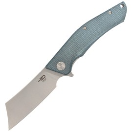 Nóż składany Bestech Cubis Blue Micarta, Stonewashed/Satin D2 (BG42C)