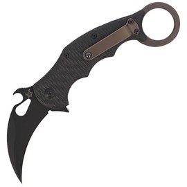 Nóż składany FOX Karambit Titanium Frame Lock / Carbon Fiber, Cerakote Black Elmax (FX-599TiC)