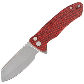 Nóż składany Kubey Creon Red/Black G10, Damascus (KU336B)