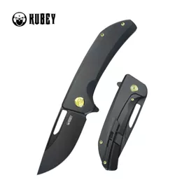 Nóż składany Kubey Hyperion Black Titanium, Black Coated CPM S35VN by Jelly Jerry (KB368B)