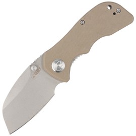 Nóż składany Kubey Karaji Tan G10, Bead Blasted D2 (KU180B)