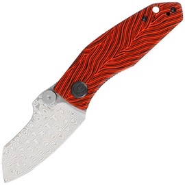 Nóż składany Kubey Knife Monsterdog Black/Red G10, Damascus by Dmitry Osarenko (KU337G)
