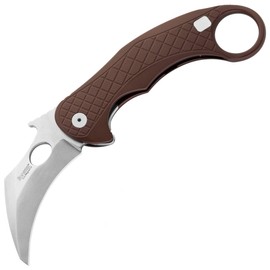 Nóż składany LionSteel L.E.One Karambit Earth Brown Aluminium, Stonewashed MagnaCut by Emerson Design (LE1 A ES)