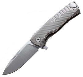 Nóż składany LionSteel ROK Grey Titanium, Satin M390 by Molletta (ROK G)