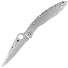 Nóż składany Spyderco Police Stainless Steel, Satin Combo VG-10 by Sal Glesser (C07PS)