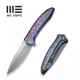 Nóż składany WE Knife Acuminal Flamed Titanium, Polished Bead Blasted Vanax (WE23070-4)