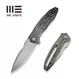 Nóż składany WE Knife Archeozoic Gray Titanium/Aluminium Foil Carbon Fiber, Hand Rubbed Satin M390 (WE23091-2)