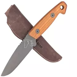 Nóż Turq Gear Wolf Drop Point Walnut Full Cubic HW Tungsten, Cerakote Tungsten Sleipner