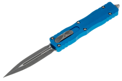 Nóż automatyczny OTF Microtech Dirac D/E Blue Aluminium, Apocalyptic M390 by Tony Marfione (225-10APBL)