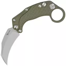 Nóż grawitacyjny Reate EXO-K Gravity Karambit Green Aluminium, Stonewashed N690