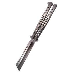 Nóż motylkowy Third Decor Habitat Balisong Chrome Stainless Steel, Chrome 420 (K2823)