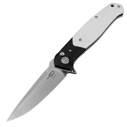 Nóż składany Bestech Swordfish Black/White G10, Satin 14C28N (BG62B)