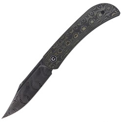 Nóż składany CIVIVI Appalachian Drifter Yellow G10 / Rose Pattern Carbon Fiber, Black Damascus (C2015DS-3)