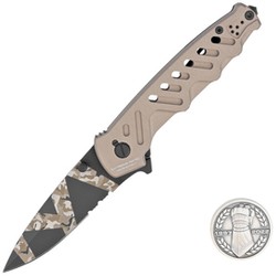 Nóż składany Extrema Ratio Caimano Nero N.A. Ranger LE No 059/250 Tactical Mud Aluminium, Geotech Camo N690 (04.1000.0166/BW/TM)