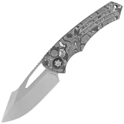 Nóż składany Heretic Pariah Manual White Camo Carbon Fiber, Stonewashed MagnaCut by Tony Marfione Jr.