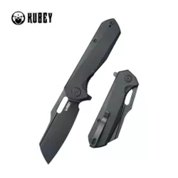 Nóż składany Kubey Atlas Black G10, Blackwashed 14C28N by Jelly Jerry (KU328G)