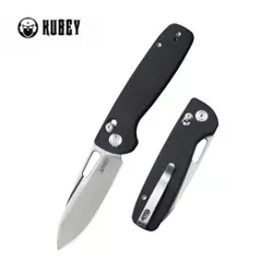 Nóż składany Kubey Bluff Black G10, Sandblasted 14C28N by Garet Caronna (KU248D)